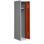 Garderobeskab KS310 1/1, gr�/r�d