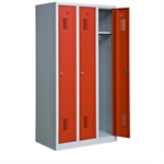 Garderobeskab KS330 3/1, gr�/r�d