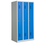 Garderobeskab KS330 3/1, gr�/bl�