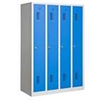 Garderobeskab KS340 4/1, gr�/bl�