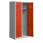 Garderobeskab KS420 2/1, gr�/r�d