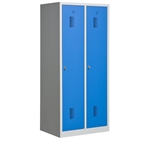 Garderobeskab KS420 2/1, gr�/bl�