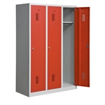 Garderobeskab KS430 3/1, gr�/r�d