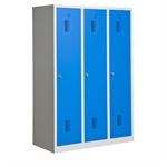 Garderobeskab KS430 3/1, gr�/bl�