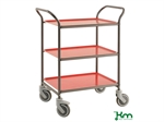 Bakkevogn, 3 plastbakker, antracitgr�/r�d