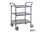 Bakkevogn, 3 plastbakker, bl�/antracitgr�