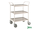 Bakkevogn, 3 plastbakker, hvid/antracitgr�