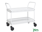 Kurvevogn, 2 kurvehylder, hvid, 950x540 mm